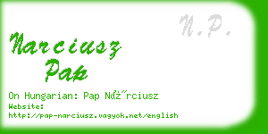 narciusz pap business card